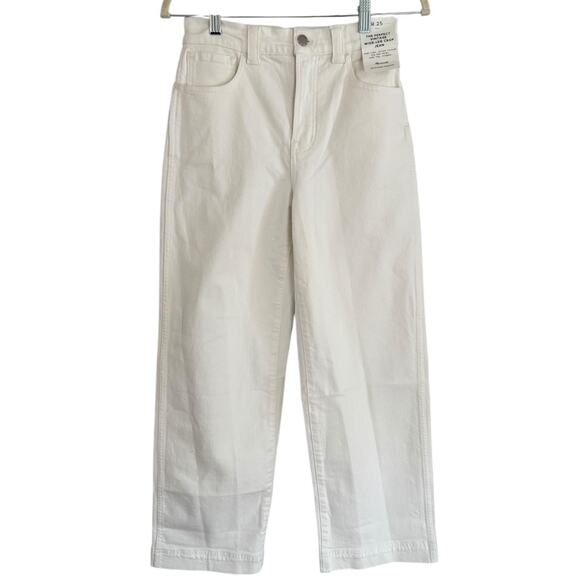 NWT Madewell Tile White The Perfect Vintage Wide Leg Crop Jeans Size 25 - Picture 4 of 11